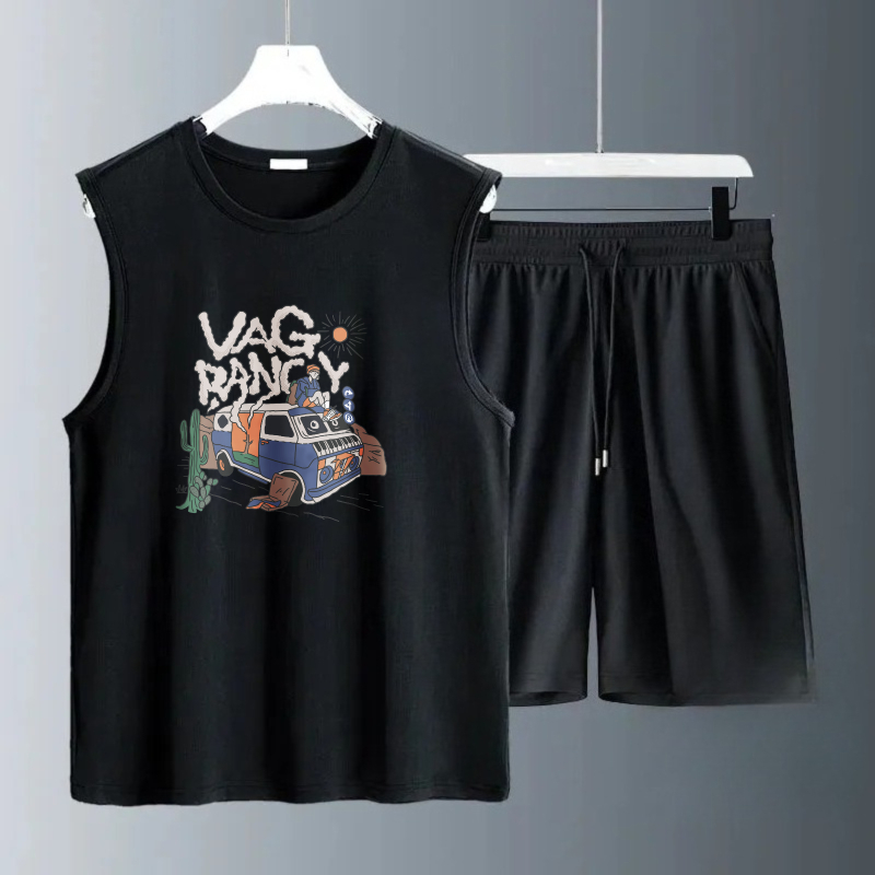 Summer Clothing Sets - Set Tank Top Pria Musim Panas