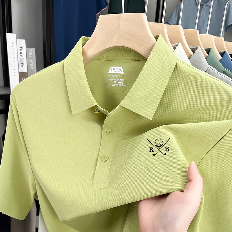 Summer Clothing Affordable - Kaos Polo Kerah Bermotif Pria Mewah