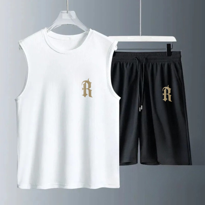 Summer Clothing Sets - Set Tank Top Pria Musim Panas