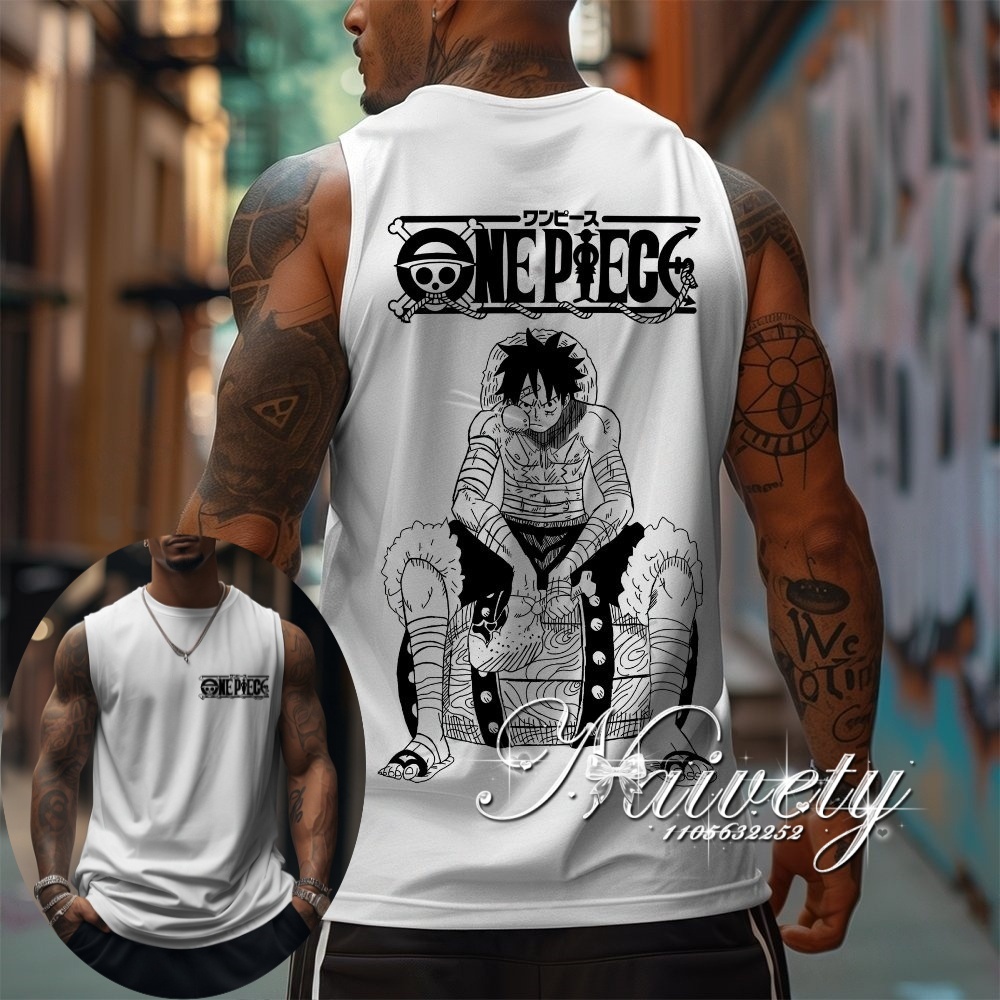 Summer 2026 Kids Clothing - Tank Top Tanpa Lengan Motif Manga