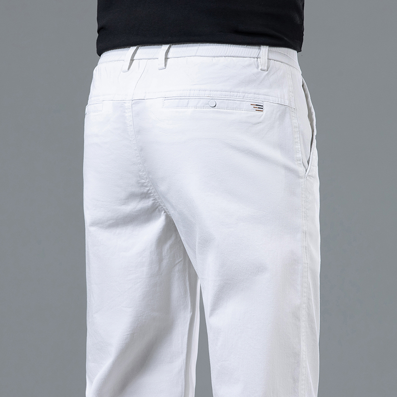 Summer Clothing Brands Men - Celana putih lurus ringan untuk pria