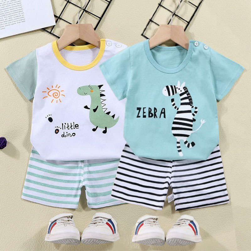 Summer Clothing Newborn - Kaus Katun + Celana Pendek Set