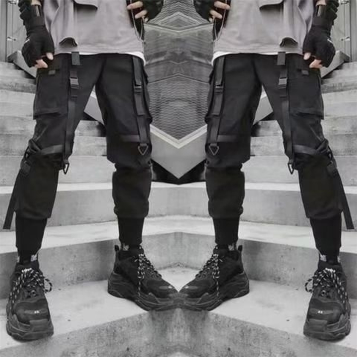 Summer Clothing Holiday - Celana Kargo Pria Techwear Fashion Harajuku