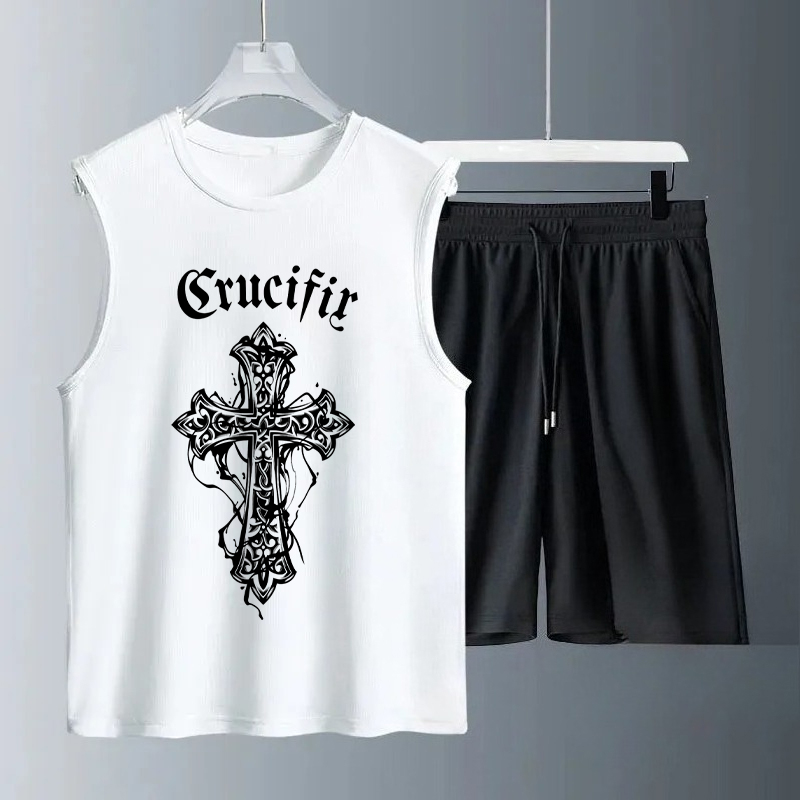 Summer Clothing Sets - Set Tank Top Pria Musim Panas