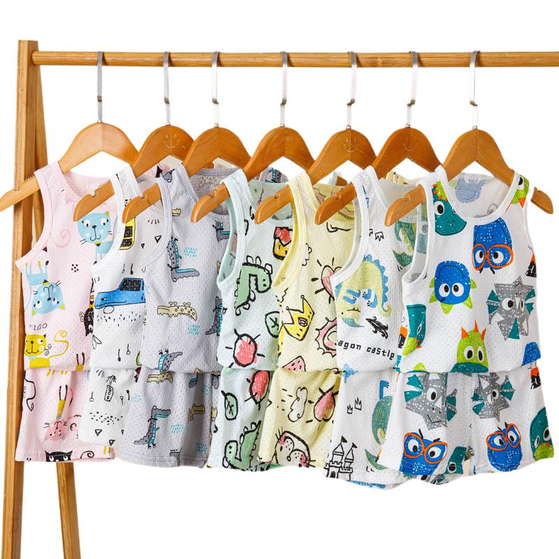 Summer Clothing Newborn - Setelan piyama anak laki-laki, pakaian tidur