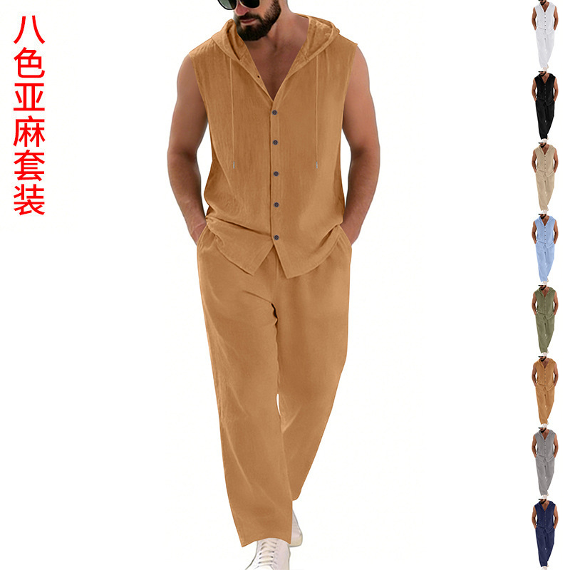Summer Clothing Sets - Setelan Sweater dan Celana Linen Kasual