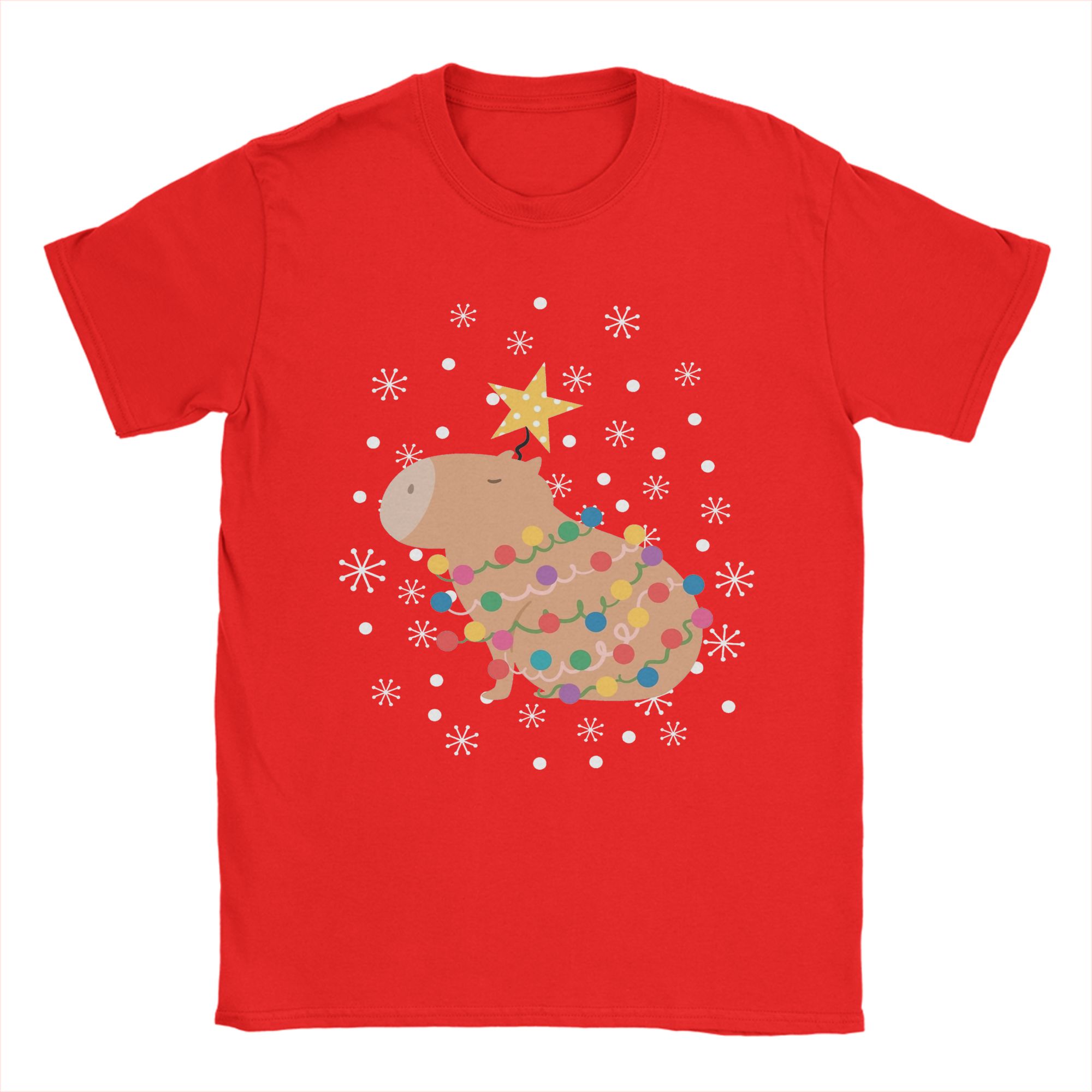 Summer Clothing Ideas Men - Kaos Pohon Natal Capybara untuk Pria