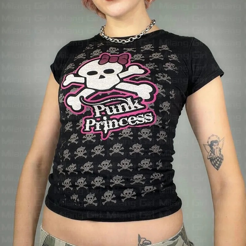 Summer Clothing Newborn - Streetwear pakaian estetika Y2k pakaian Gothic