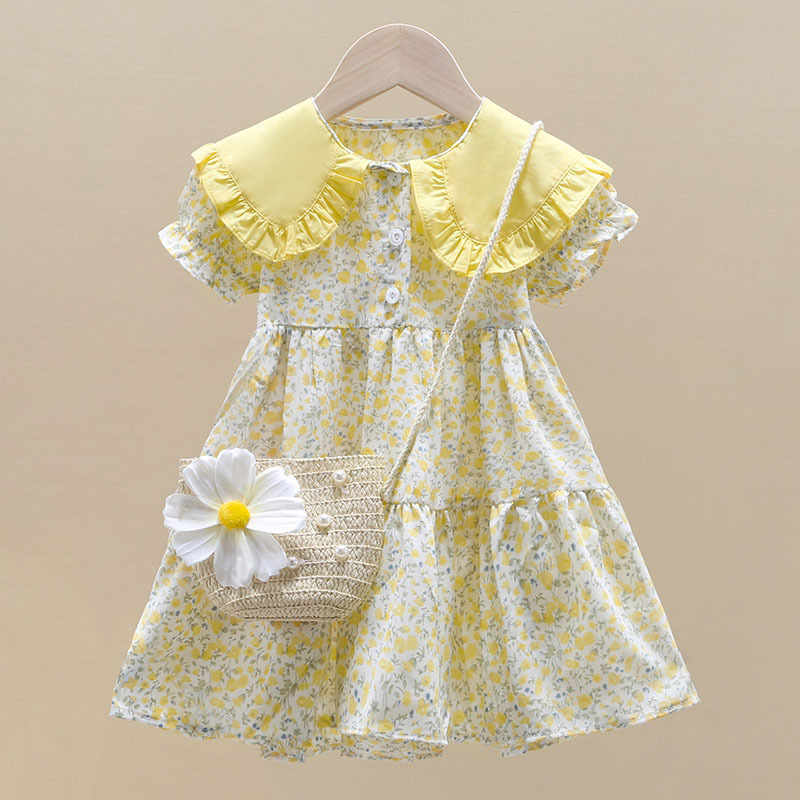 Sundress Midi Floral - 2 Buah Baju Anak Perempuan Kecil