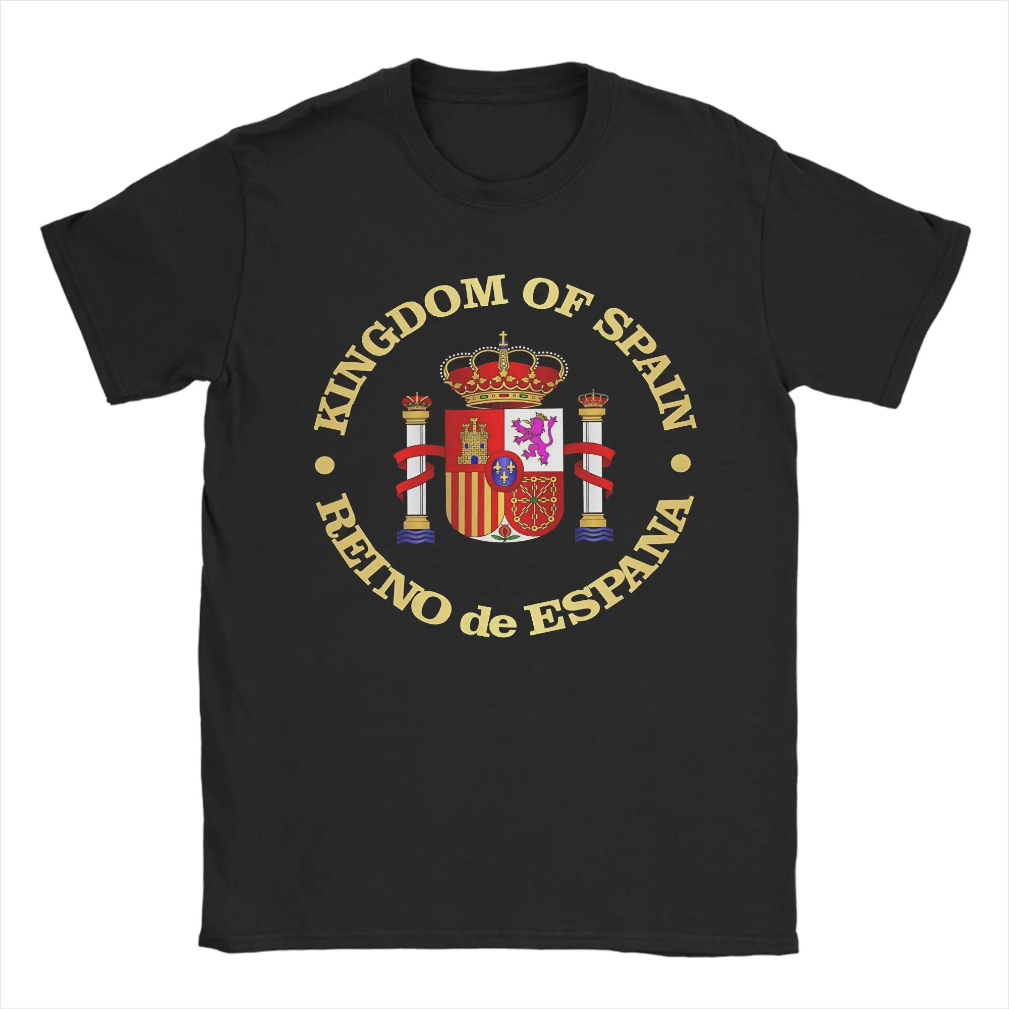 Summer Clothing Ideas Men - Kaus Lambang Spanyol Kaus Vintage Katun