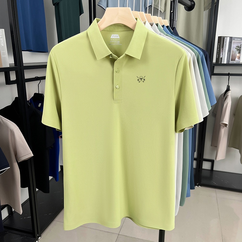 Kaos Polo Kerah Bermotif Pria  - Summer Clothing Affordable ulasan dan harga