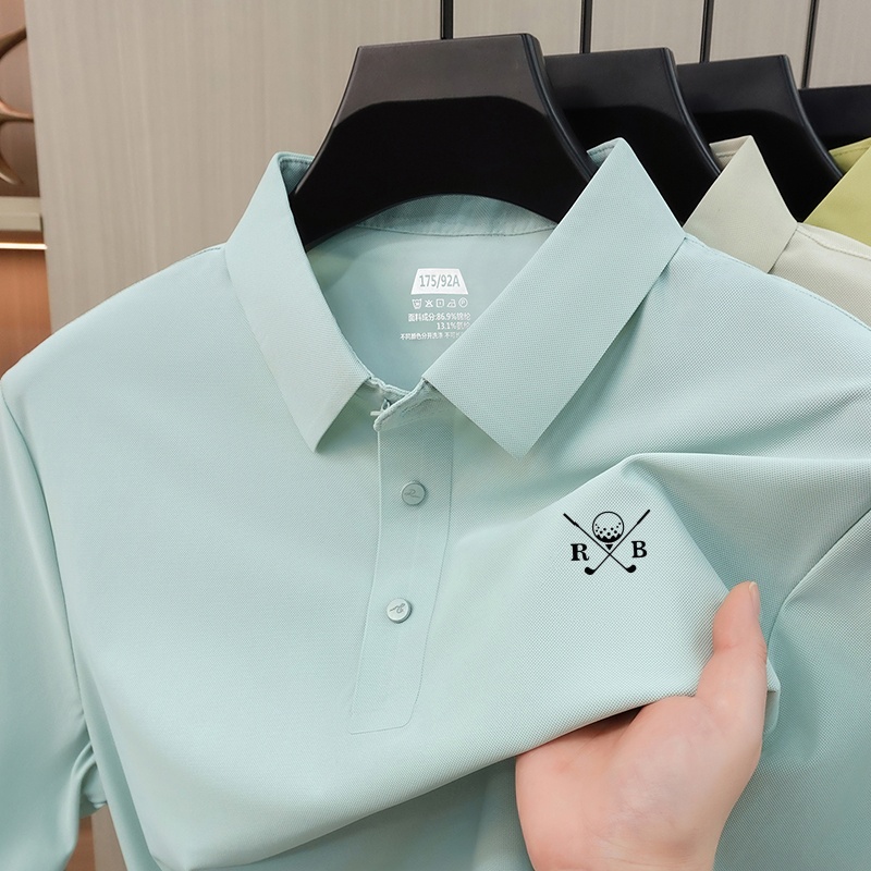 Kaos Polo Kerah Bermotif Pria  - Summer Clothing Affordable ulasan dan harga