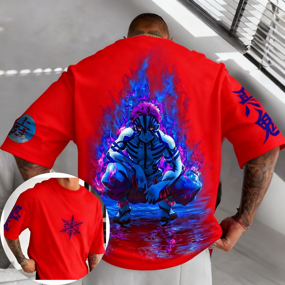 Kaos Demon Slayer Akaza Katun  - Summer 2026 Kids Clothing ulasan dan harga