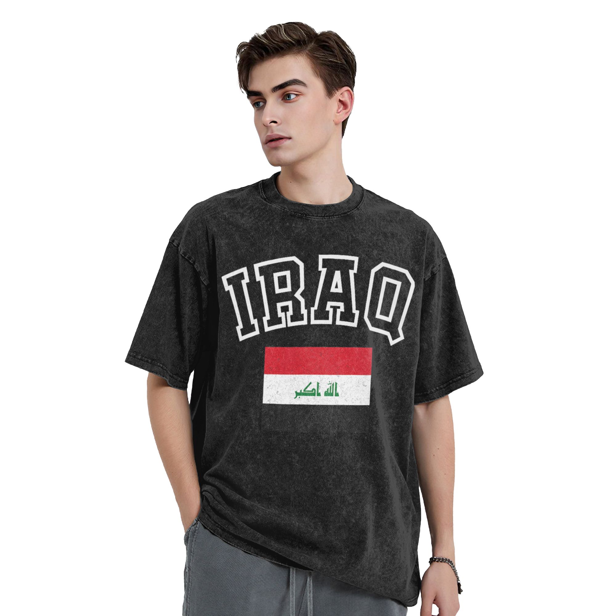 Kaos Pria Retro Bendera Irak,  - Summer Clothing Ideas Men ulasan dan harga