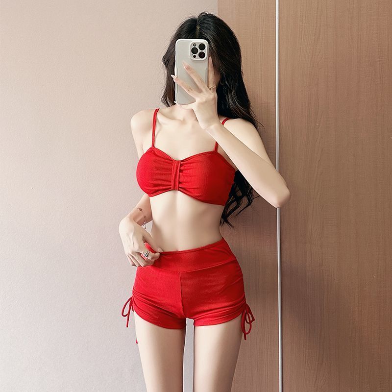 Set Baju Renang Wanita 3 Poton - Bikini Set Push Up ulasan dan harga