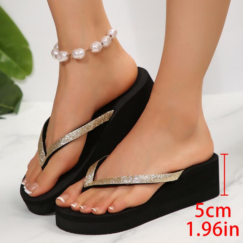 Sandal Jepit Wanita Platform W - Summer Clothing Fabric ulasan dan harga