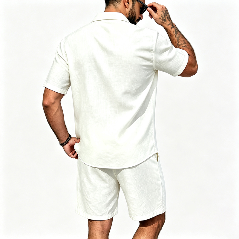Pakaian Linen Pria Dua Potong  - Summer Clothing Sets ulasan dan harga