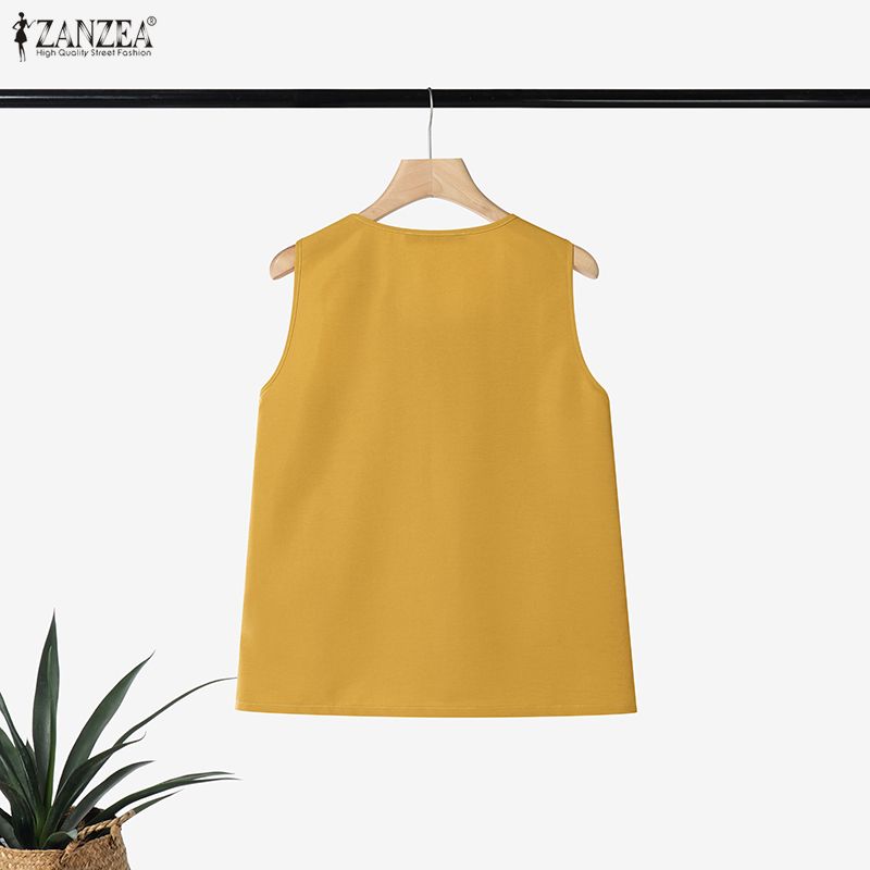 ZANZEA Tank Top Wanita Ukuran  - Summer Clothing Holiday ulasan dan harga
