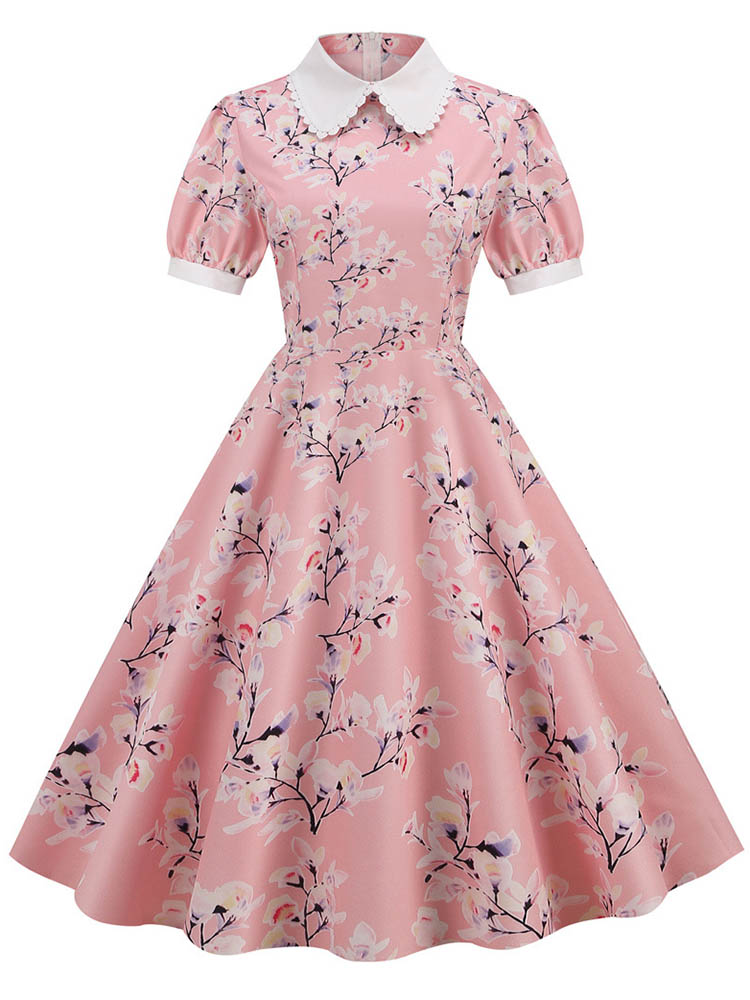 S ~ 3XL Gaun Midi Wanita Motif - Sundress Midi Floral ulasan dan harga