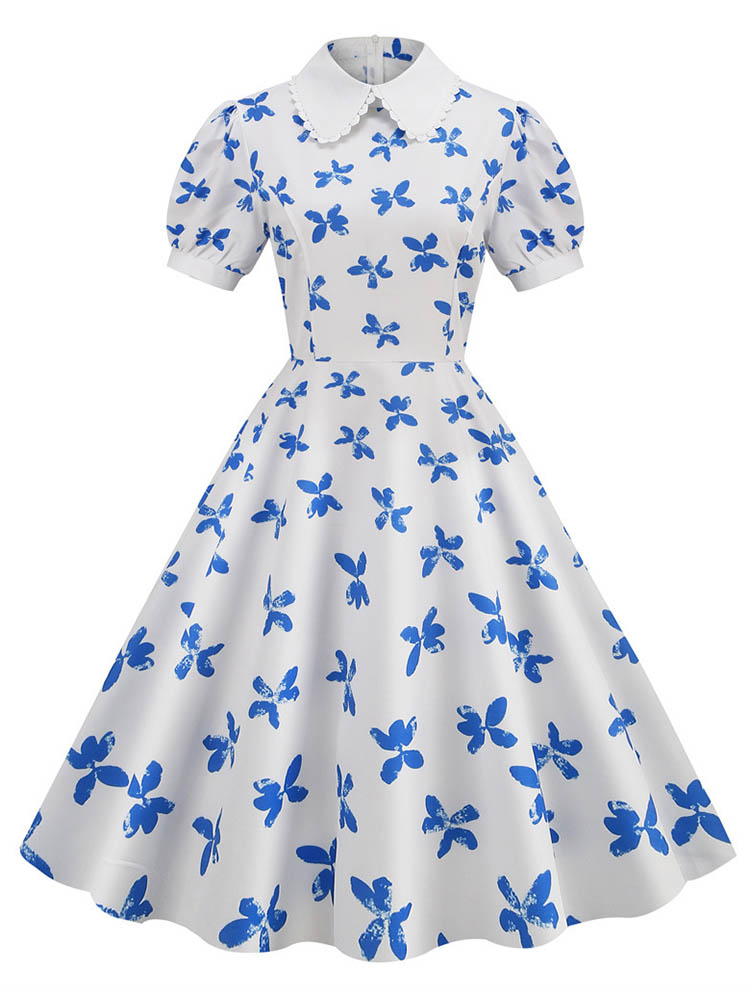 S ~ 3XL Gaun Midi Wanita Motif - Sundress Midi Floral ulasan dan harga