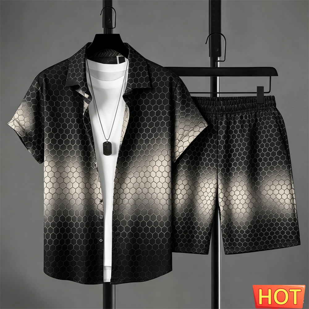 Setelan Kemeja Pria Musim Pana - Summer Clothing Sets ulasan dan harga
