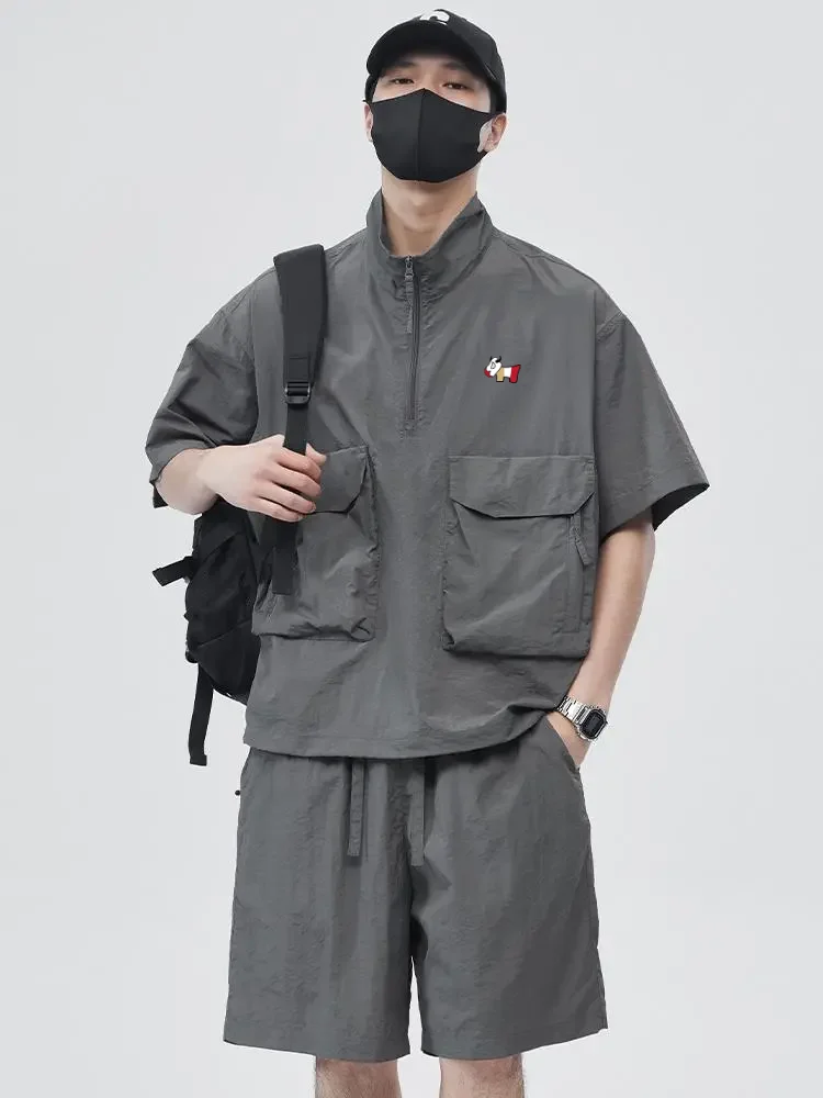 Set Golf Pria Dua Potong Kemej - Summer Golf Clothing ulasan dan harga