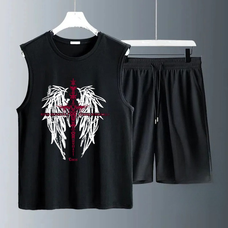 Set Tank Top Pria Musim Panas  - Summer Clothing Sets ulasan dan harga