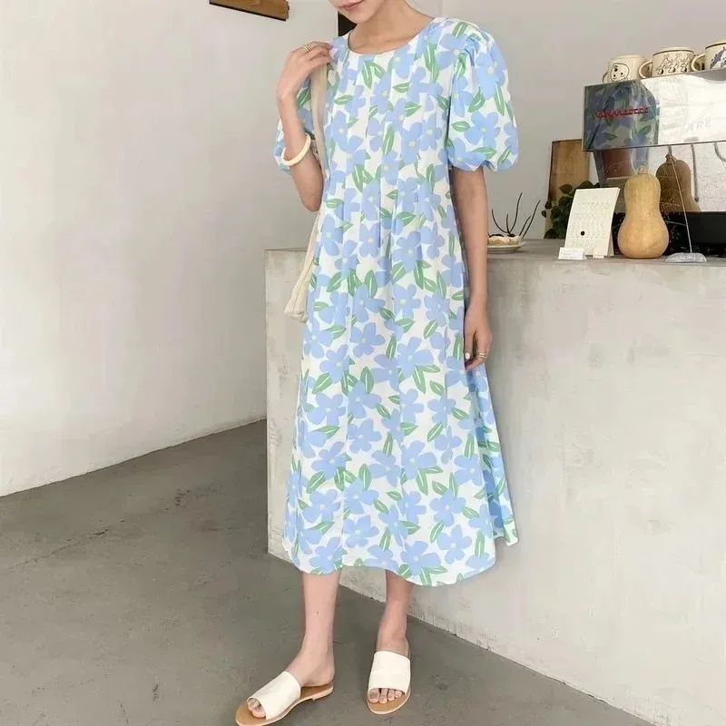 Gaun Panjang Gambar Cetak Bung - Sundress Midi Floral ulasan dan harga