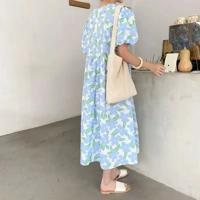 Gaun Panjang Gambar Cetak Bung - Sundress Midi Floral ulasan dan harga
