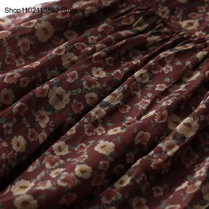 Gaun Midi Peri Serut Lengan Pe - Sundress Midi Floral ulasan dan harga