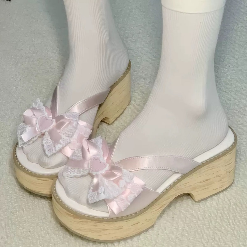 Sandal Platform Tebal Motif Ka - Summer Clothing Fabric ulasan dan harga
