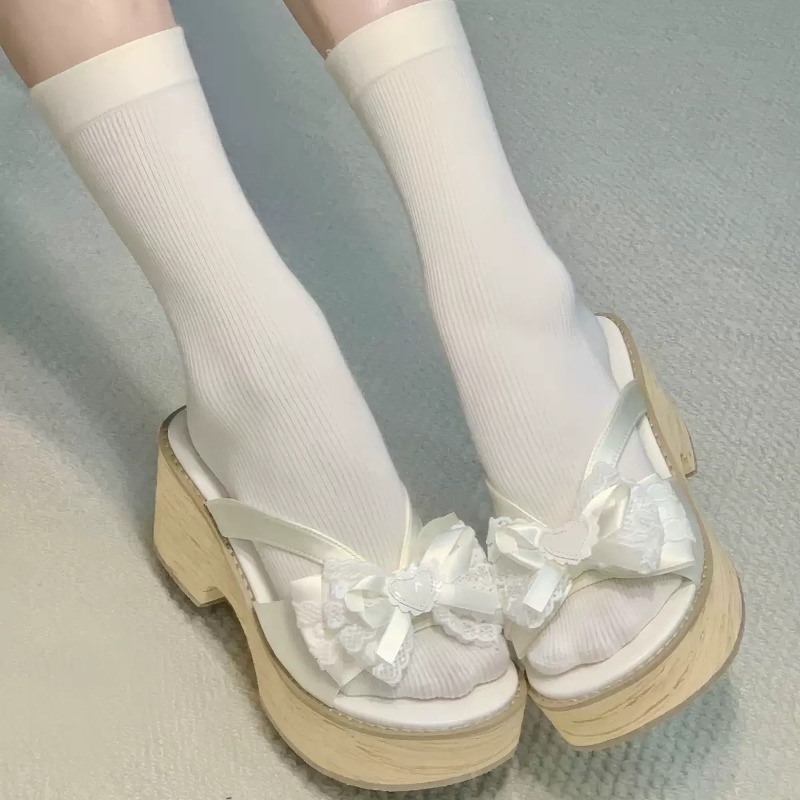 Sandal Platform Tebal Motif Ka - Summer Clothing Fabric ulasan dan harga