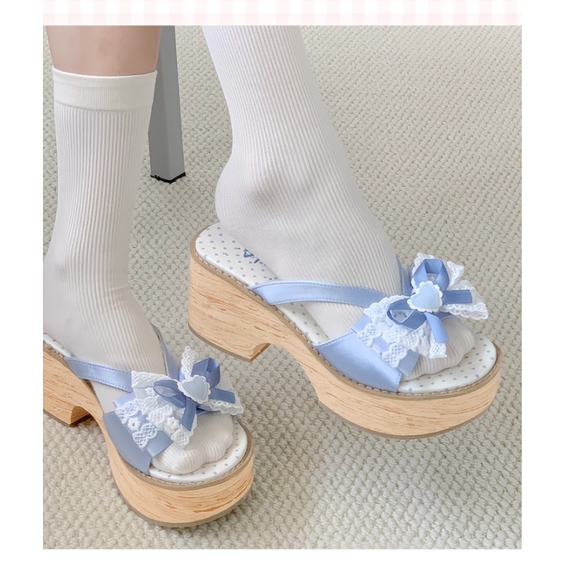 Sandal Platform Tebal Motif Ka - Summer Clothing Fabric ulasan dan harga