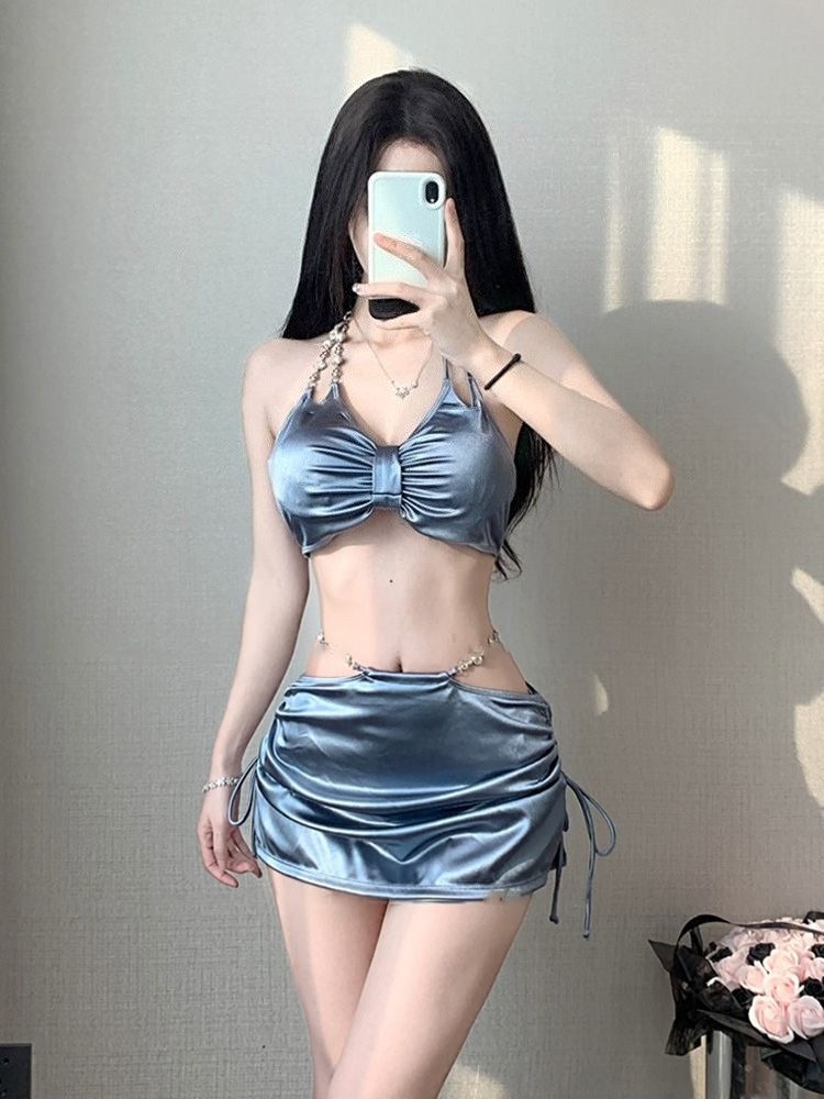 Set Bikini Tali Tipis Elegan W - Bikini Set Push Up ulasan dan harga