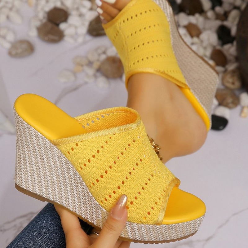 Sandal Wedges Wanita Hak Tingg - Summer Clothing Fabric ulasan dan harga