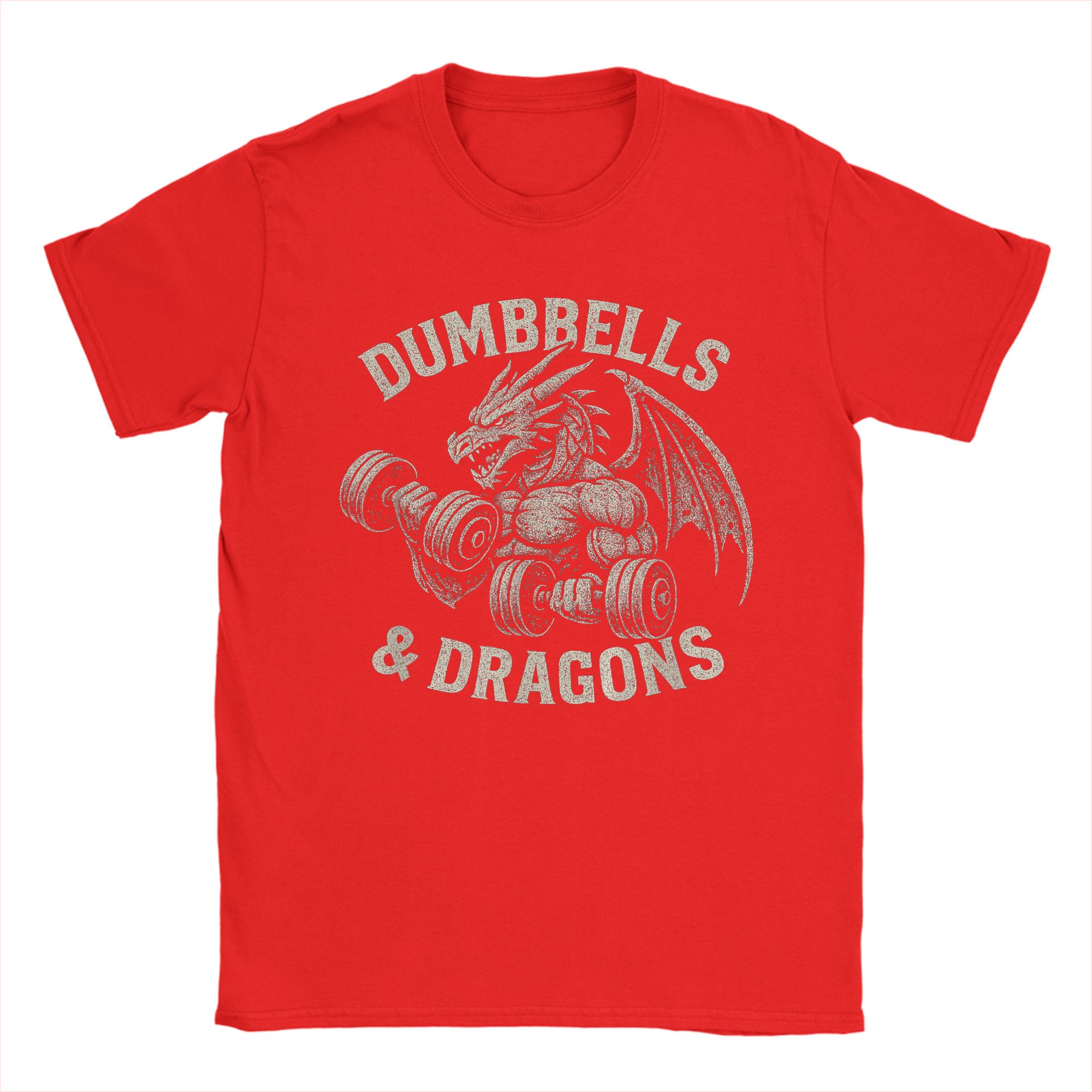 Kaos Gym Dumbbells and Dragons - Summer Clothing Ideas Men ulasan dan harga