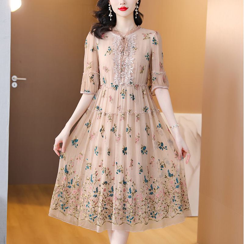 Dress Midi wanita, Gaun Midi b - Sundress Midi Floral ulasan dan harga
