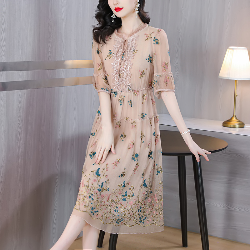 Dress Midi wanita, Gaun Midi b - Sundress Midi Floral ulasan dan harga
