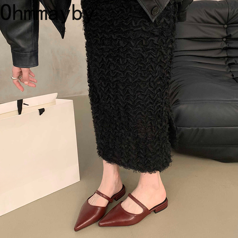 Sandal Muels Wanita Ujung Lanc - Summer Clothing Fabric ulasan dan harga
