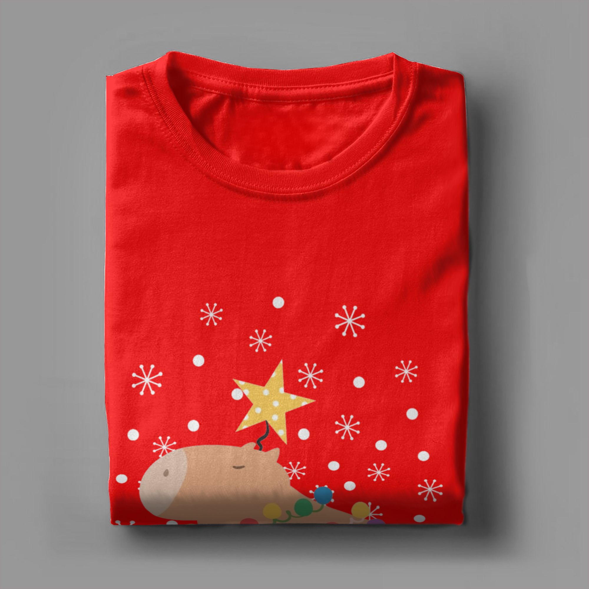 Kaos Pohon Natal Capybara untu - Summer Clothing Ideas Men ulasan dan harga