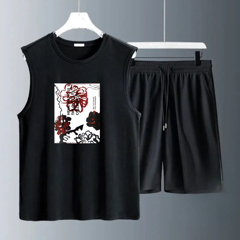 Set Tank Top Pria Musim Panas  - Summer Clothing Sets ulasan dan harga