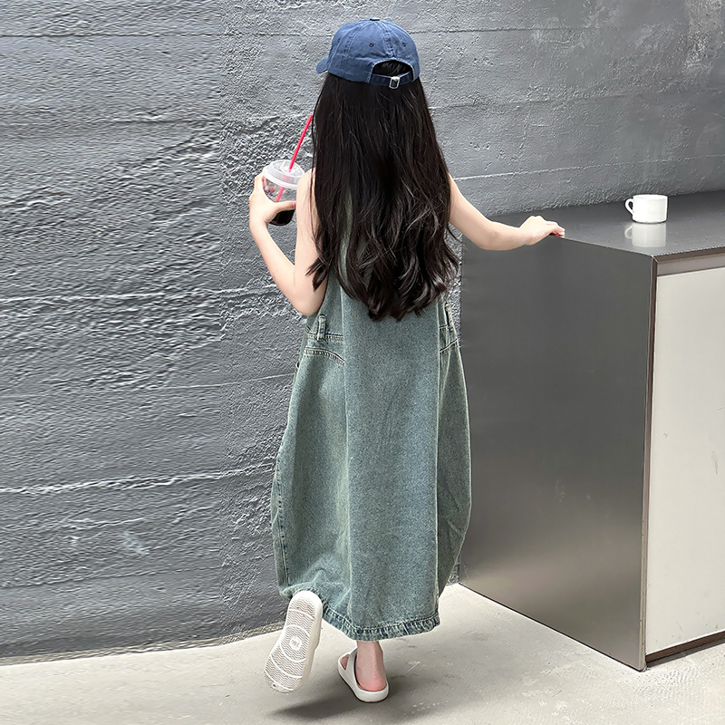 Gaun Denim Tanpa Lengan Kualit - Yours Summer Clothing ulasan dan harga