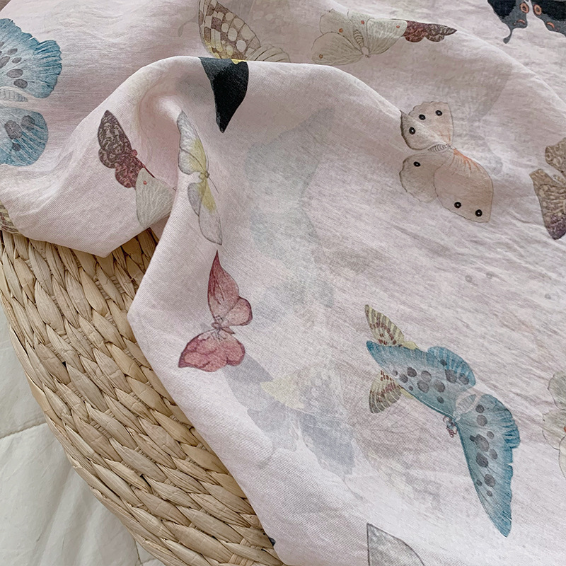 Cetakan Kupu-kupu pada Kain Me - Summer Clothing Fabric ulasan dan harga