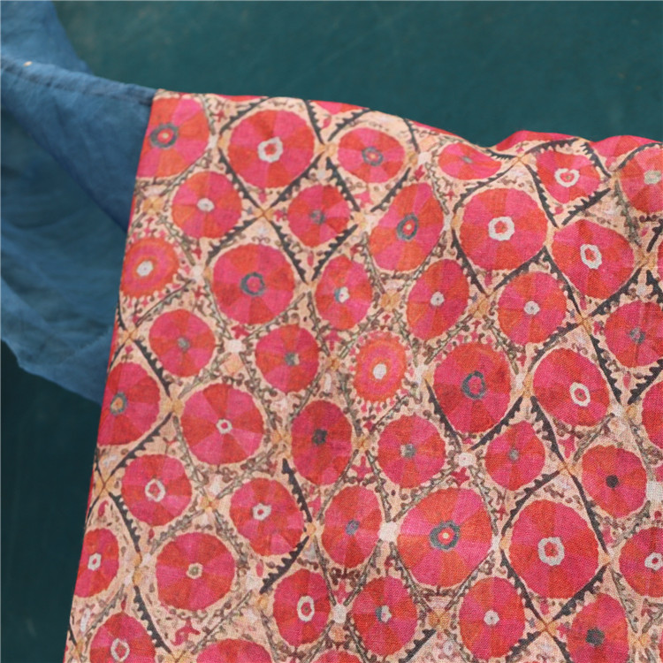 Kain cetak geometris 1 yard, k - Summer Clothing Fabric ulasan dan harga
