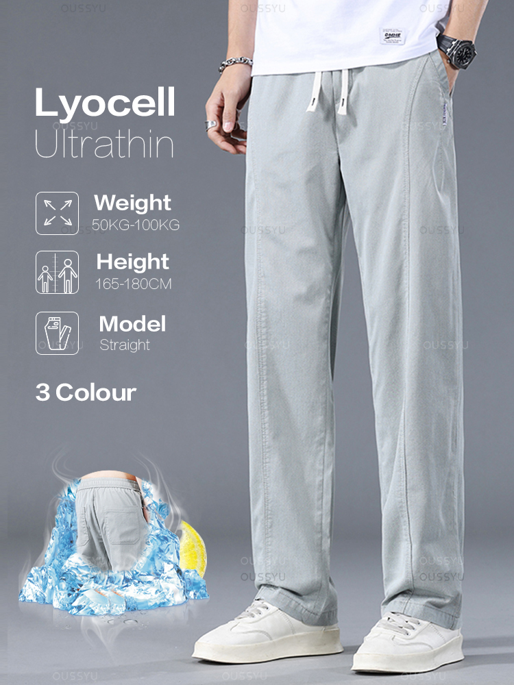 OUSSYU celana panjang kasual p - Summer Clothing Brands Men ulasan dan harga