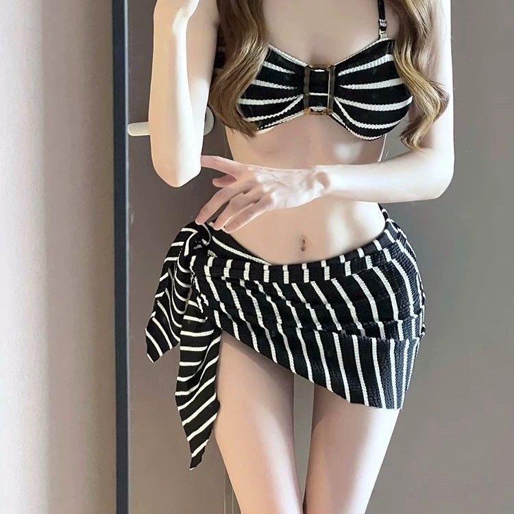 Set Bikini Halter Bergaris Hit - Bikini Set Push Up ulasan dan harga
