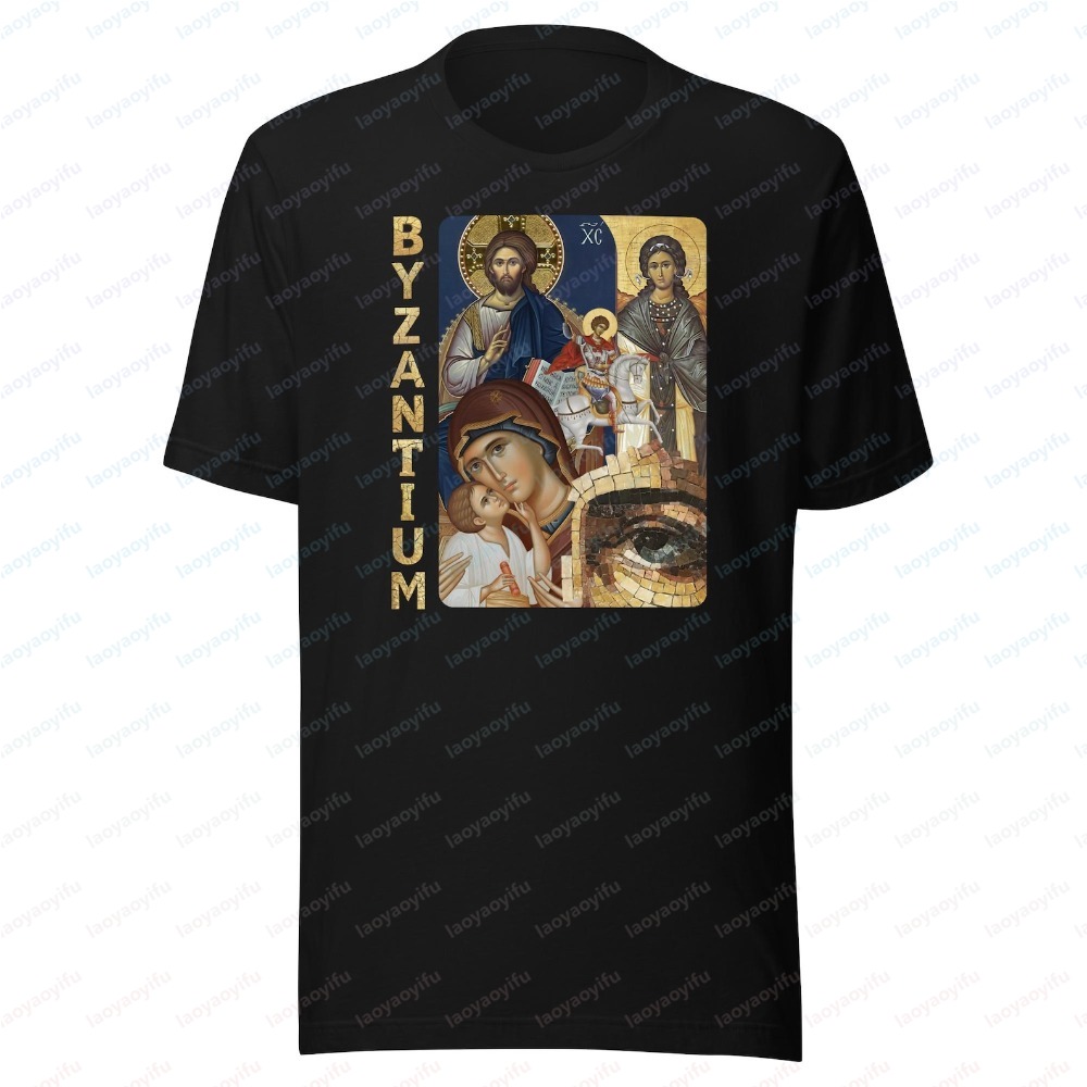 Kaos Cetak Uniseks Ikon Byzant - Summer Clothing Ideas Men ulasan dan harga