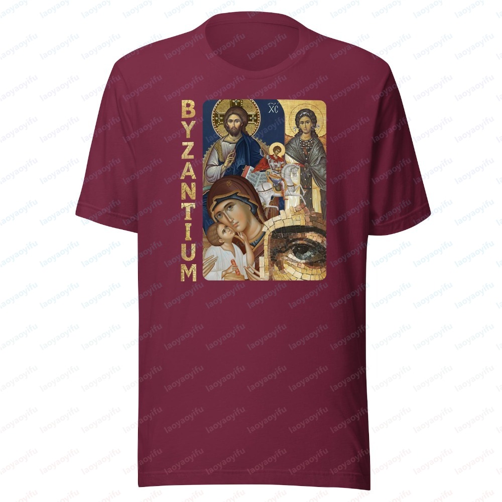 Kaos Cetak Uniseks Ikon Byzant - Summer Clothing Ideas Men ulasan dan harga